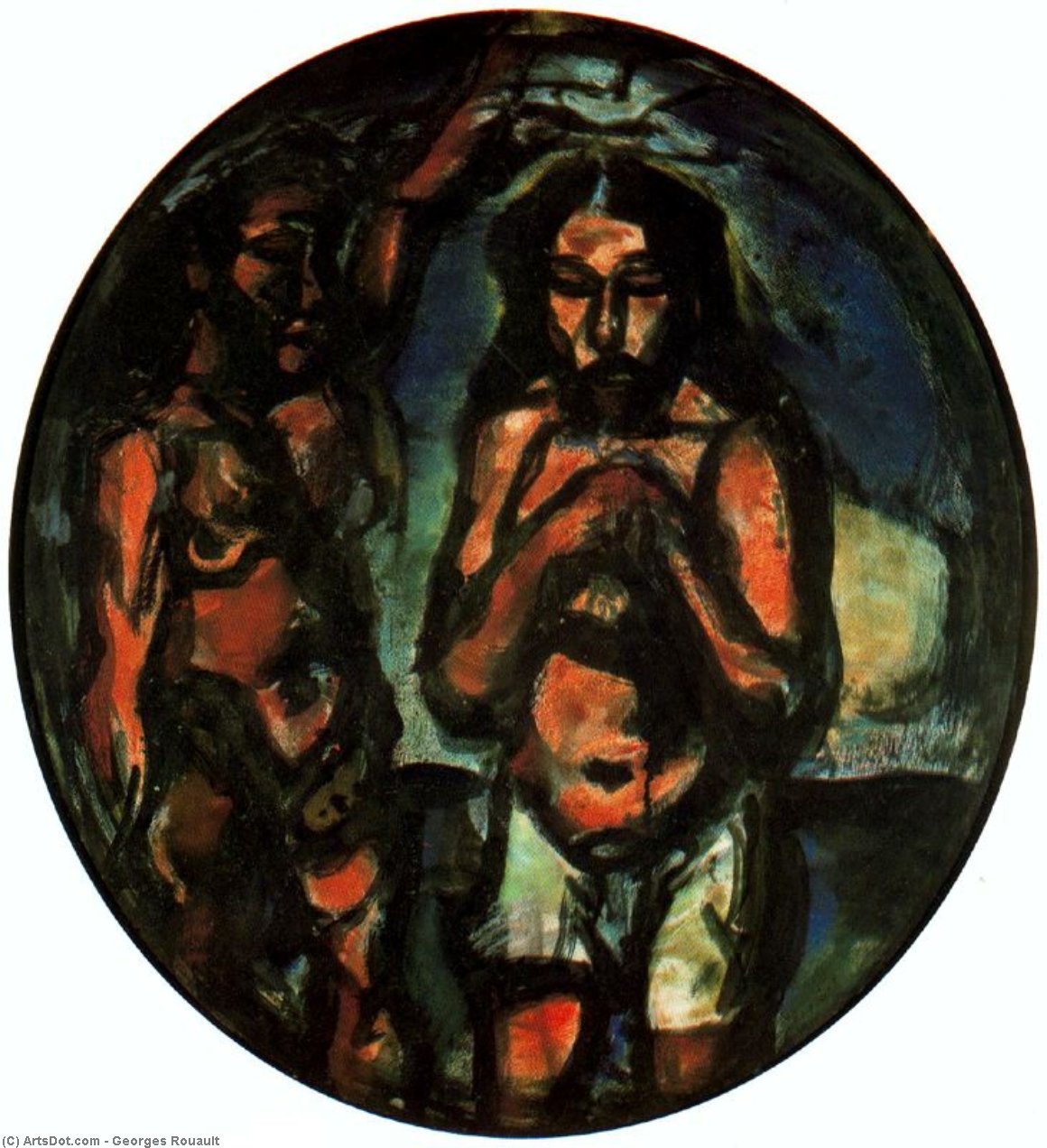 Wikioo.org – L'Enciclopedia delle Belle Arti - Pittura, Opere di Georges Rouault - Il Battesimo di Cristo