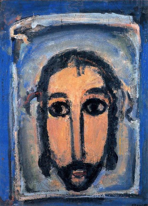 Wikioo.org – La Enciclopedia de las Bellas Artes - Pintura, Obras de arte de Georges Rouault - El santo cara 1