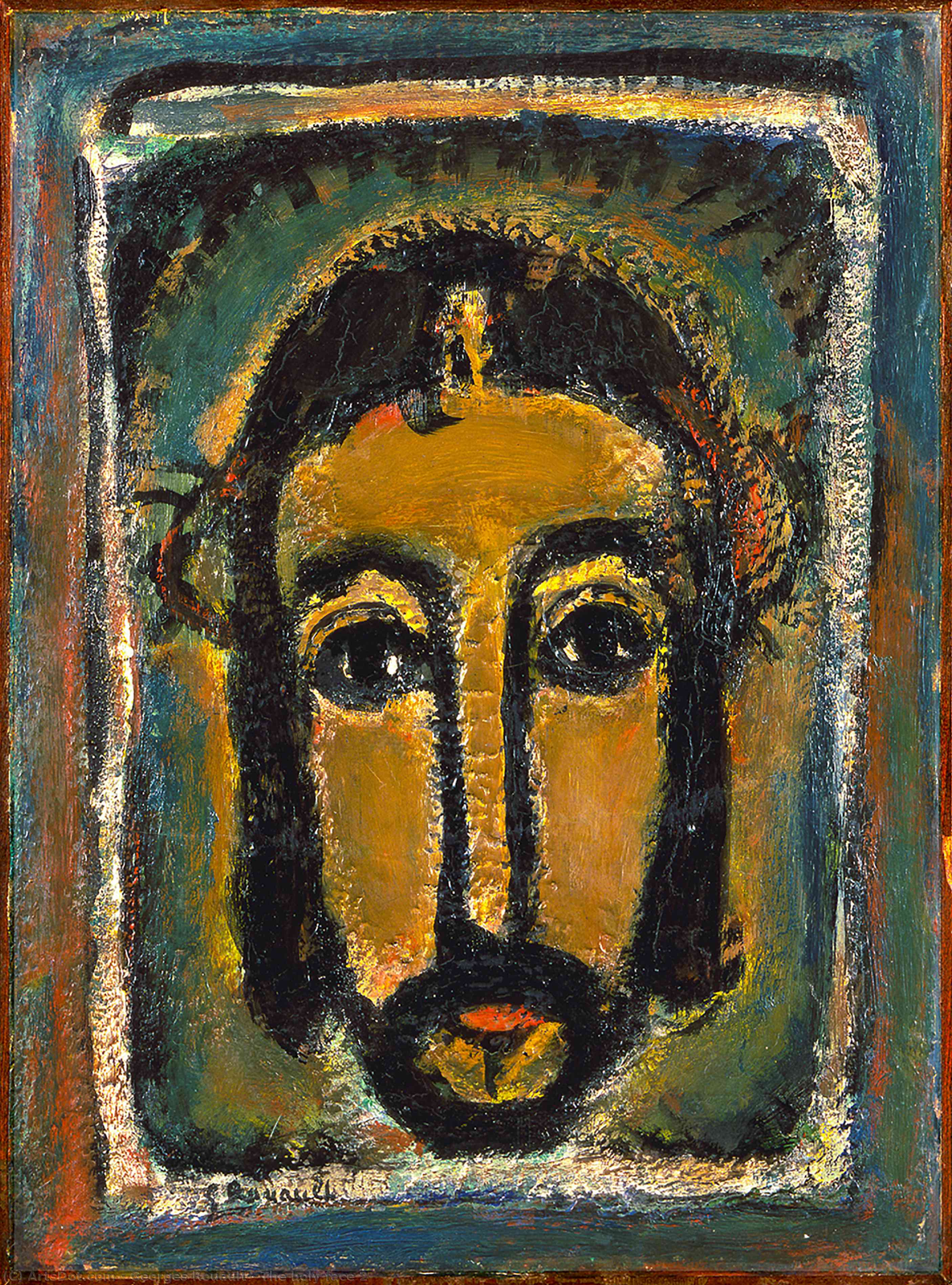 Wikioo.org – L'Enciclopedia delle Belle Arti - Pittura, Opere di Georges Rouault - il santo faccia 2