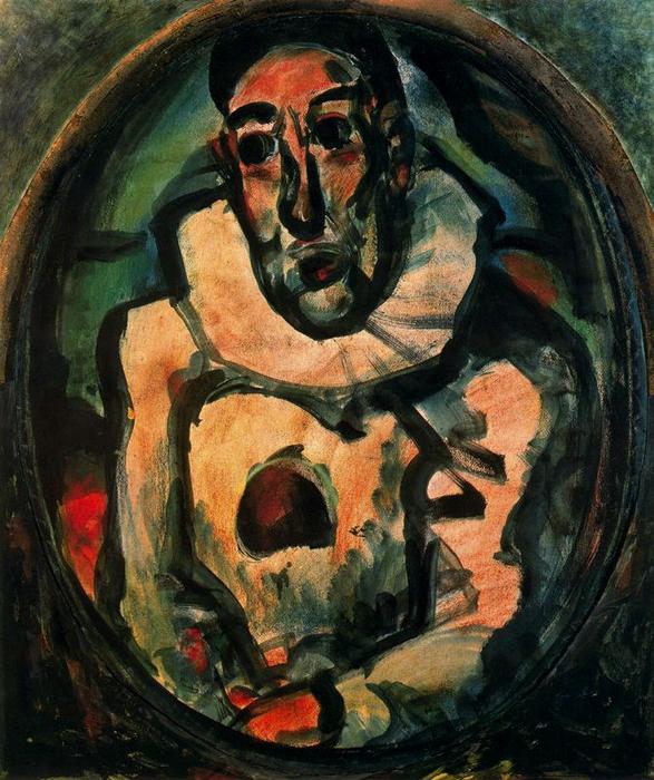 Wikioo.org - The Encyclopedia of Fine Arts - Painting, Artwork by Georges Rouault - White Pierrot