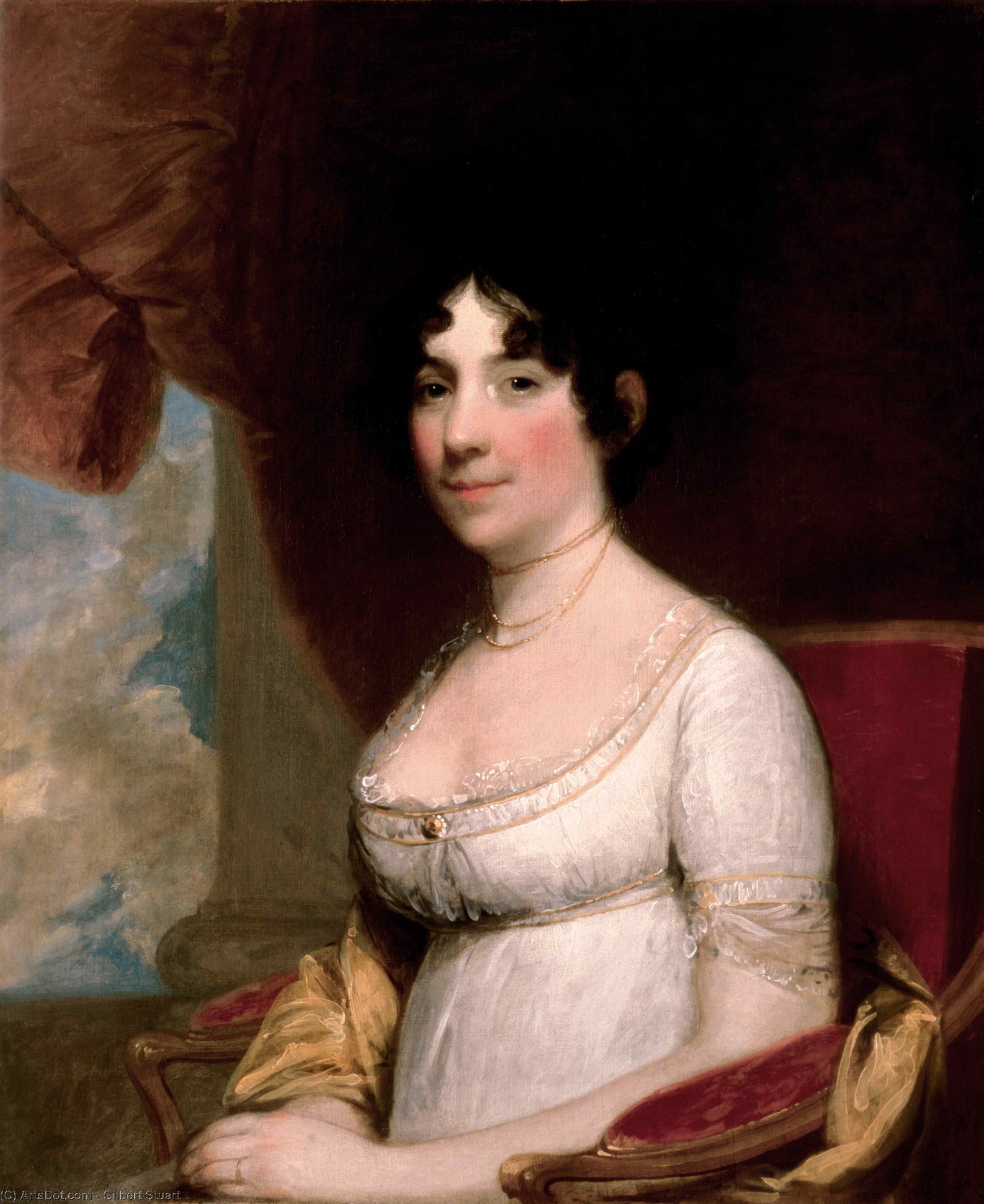 Wikioo.org - The Encyclopedia of Fine Arts - Painting, Artwork by Gilbert Stuart - Dolley Payne Todd Madison