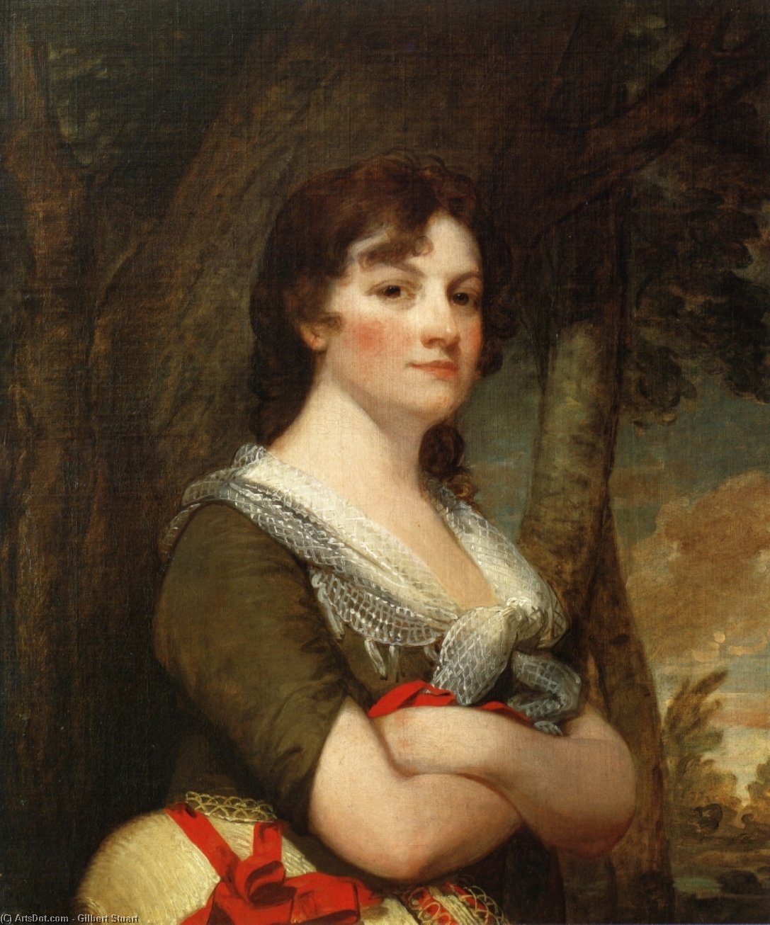 Wikioo.org - The Encyclopedia of Fine Arts - Painting, Artwork by Gilbert Stuart - Elizabeth Parke Custis Law