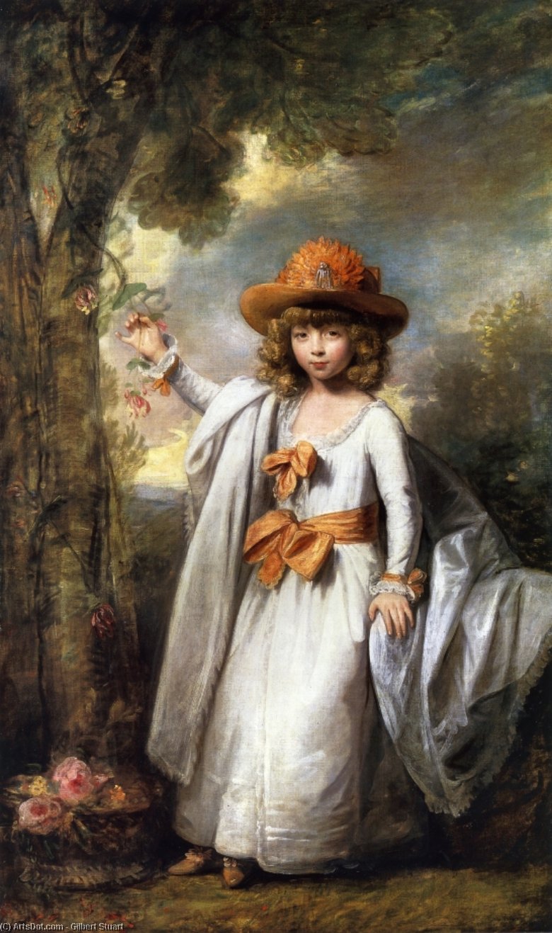 Wikioo.org - The Encyclopedia of Fine Arts - Painting, Artwork by Gilbert Stuart - Henrietta Elizabeth Frederica Vane
