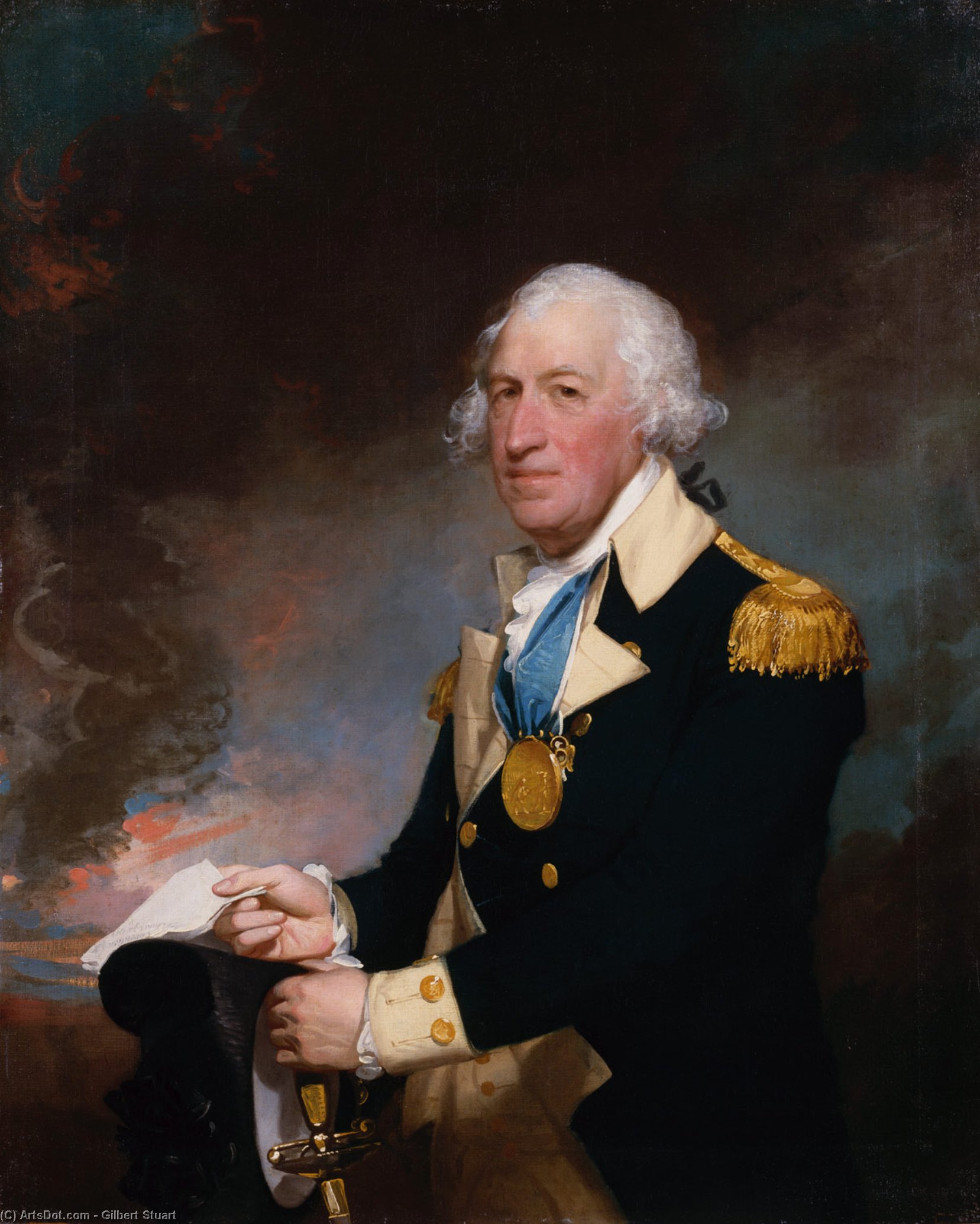 Wikioo.org - The Encyclopedia of Fine Arts - Painting, Artwork by Gilbert Stuart - Horatio Gates