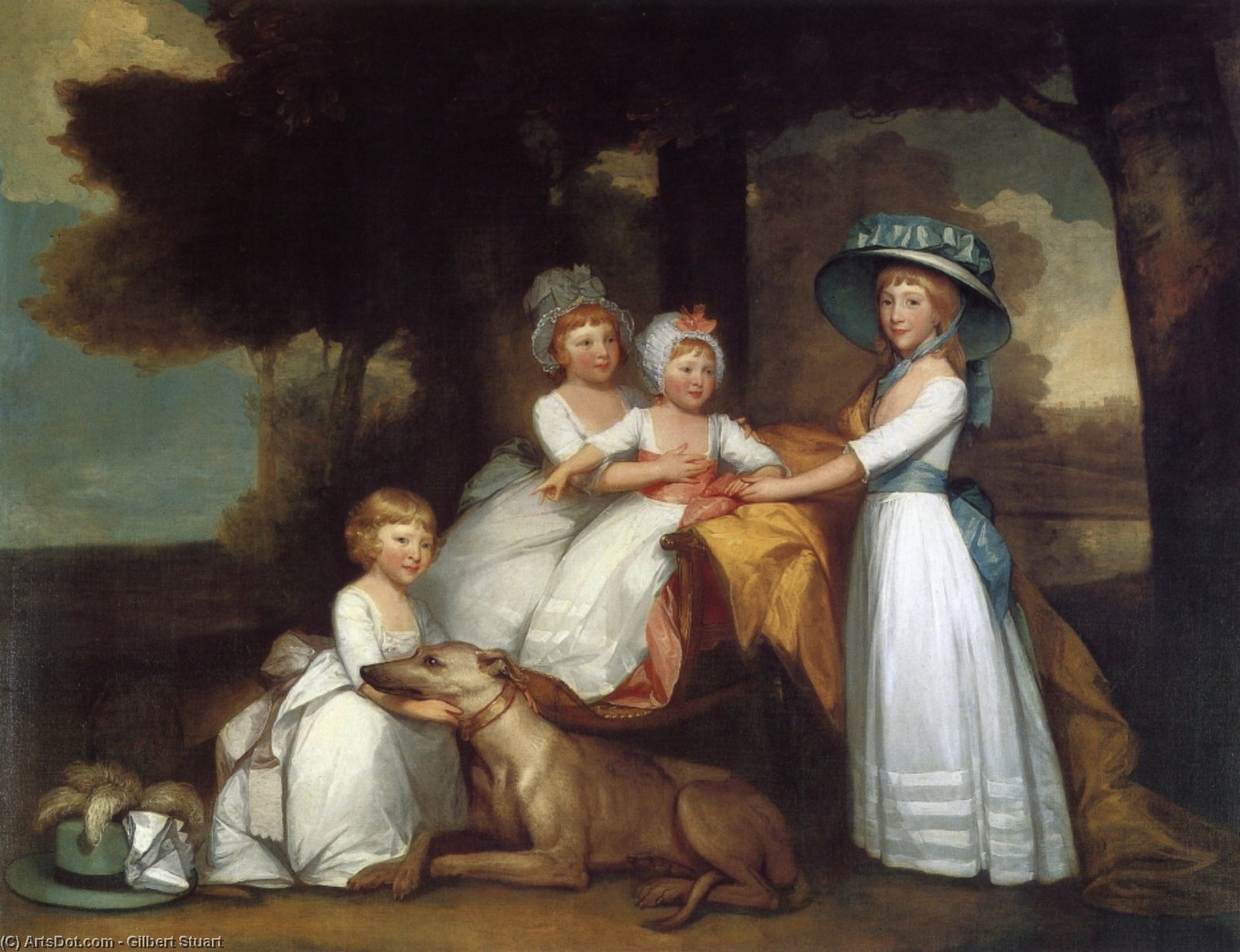 Wikioo.org - The Encyclopedia of Fine Arts - Painting, Artwork by Gilbert Stuart - The Children of the Second Duke of Northumberland