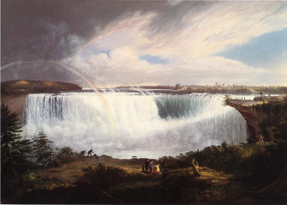 WikiOO.org - Енциклопедия за изящни изкуства - Живопис, Произведения на изкуството Gilbert Stuart - The Great Horseshoe Fall, Niagara