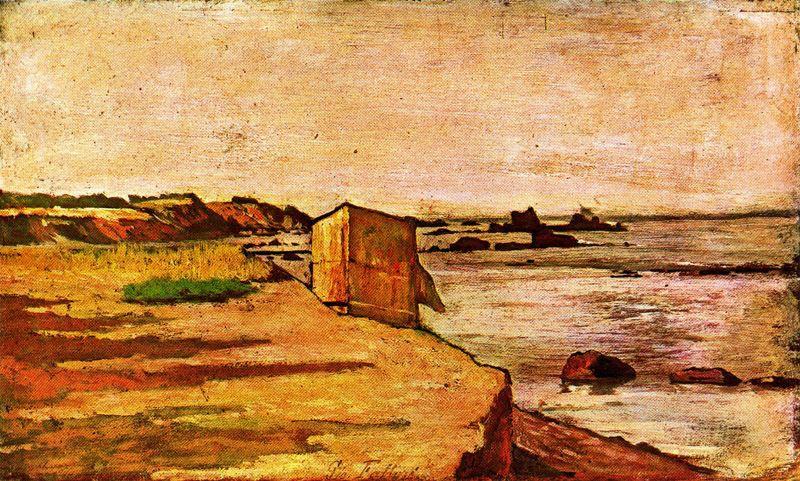 Wikioo.org - The Encyclopedia of Fine Arts - Painting, Artwork by Giovanni Fattori - Hut on a beach
