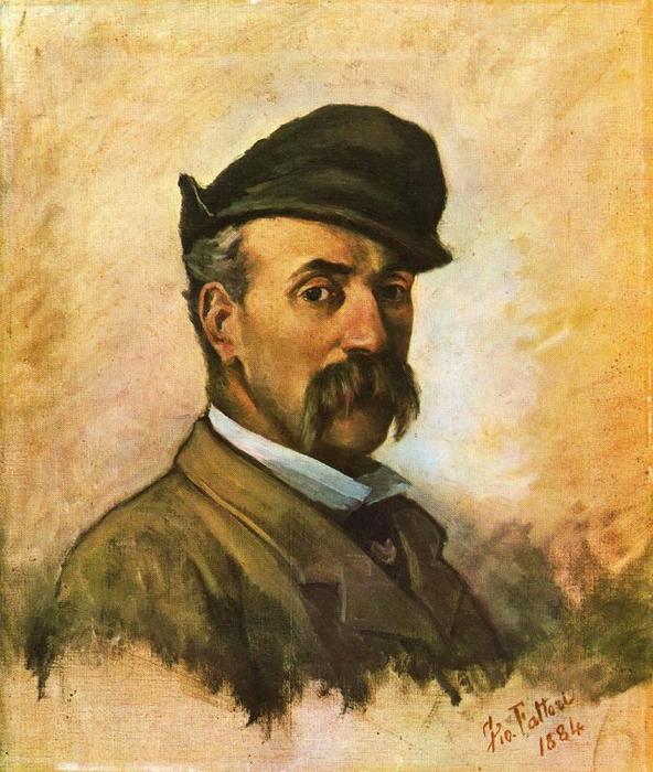 Wikioo.org - The Encyclopedia of Fine Arts - Painting, Artwork by Giovanni Fattori - Self-portrait at fifty-nine
