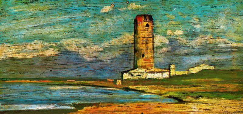 WikiOO.org - Енциклопедия за изящни изкуства - Живопис, Произведения на изкуството Giovanni Fattori - The tower of the Marzocco