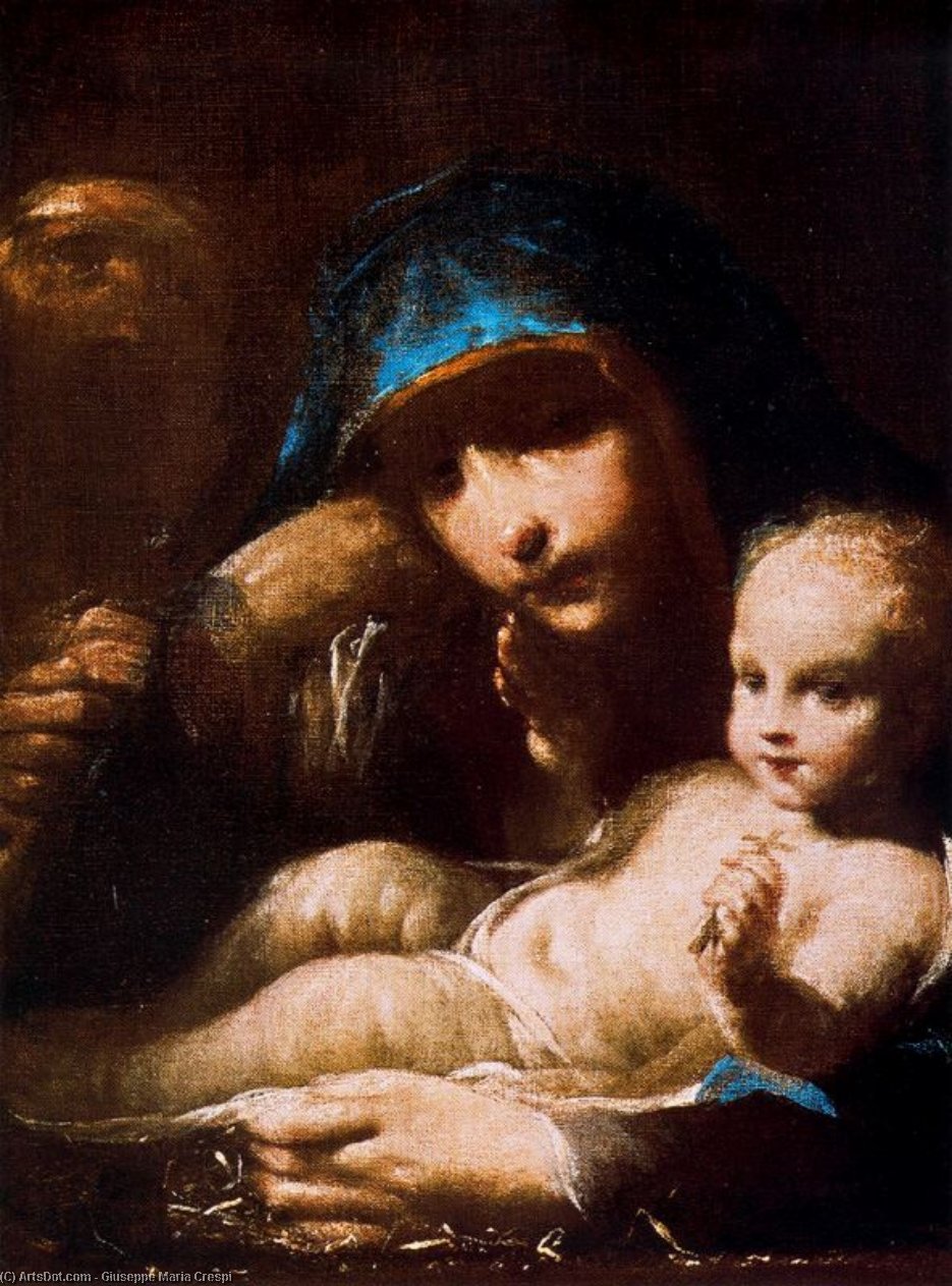 Wikioo.org - The Encyclopedia of Fine Arts - Painting, Artwork by Giuseppe Maria Crespi - The Holy Family