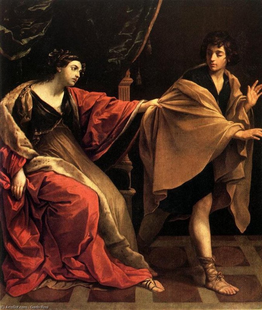 Wikioo.org - The Encyclopedia of Fine Arts - Painting, Artwork by Reni Guido (Le Guide) - Joseph with Potiphar's wife
