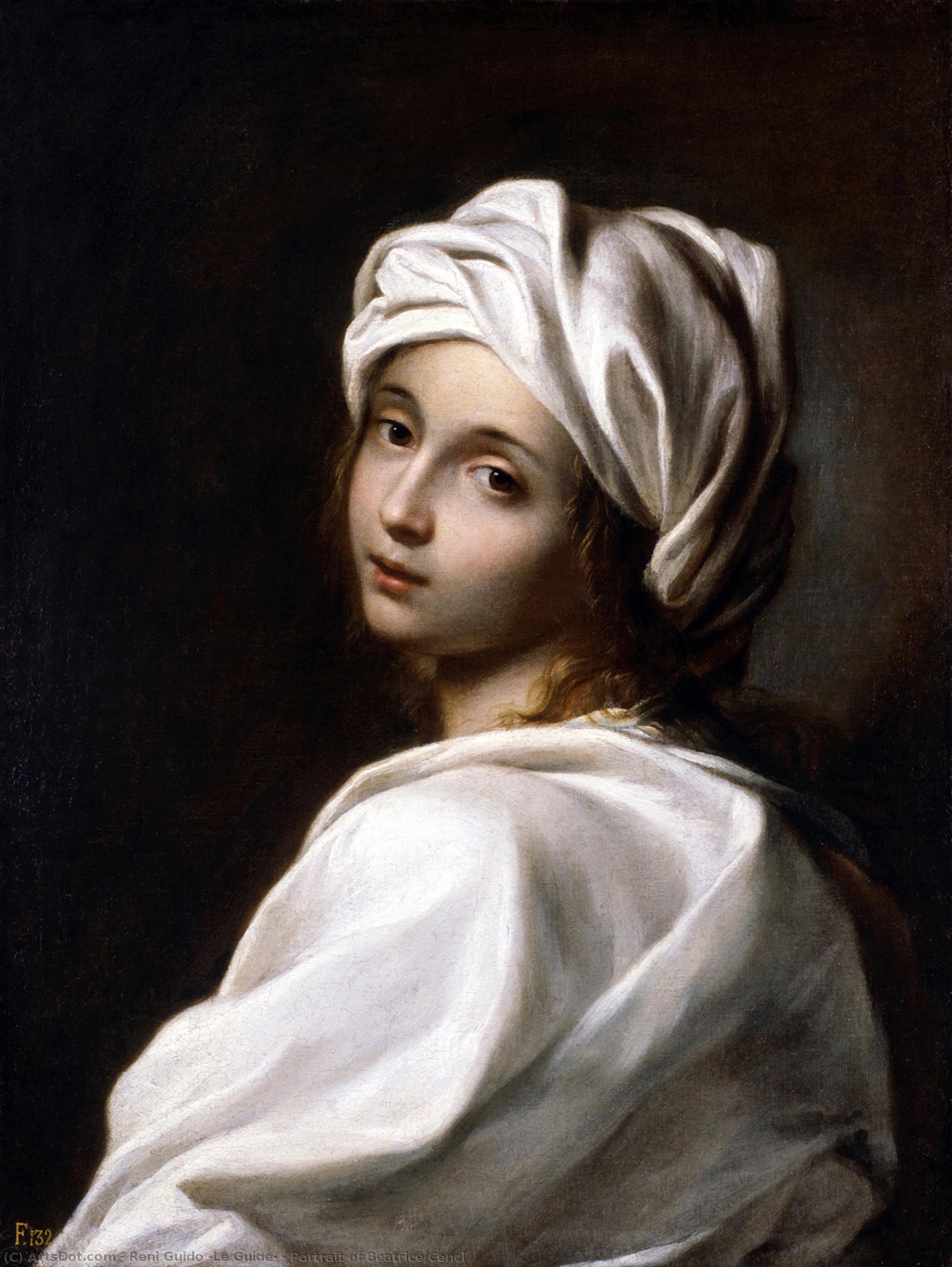 Wikioo.org - The Encyclopedia of Fine Arts - Painting, Artwork by Reni Guido (Le Guide) - Portrait of Beatrice Cenci
