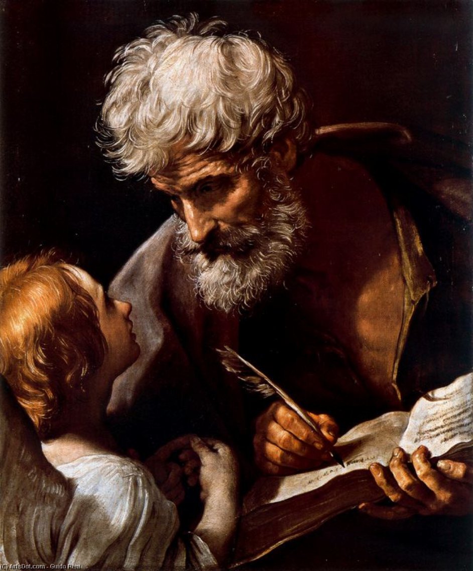 Wikioo.org – L'Enciclopedia delle Belle Arti - Pittura, Opere di Reni Guido (Le Guide) - santo matthew e il angelo