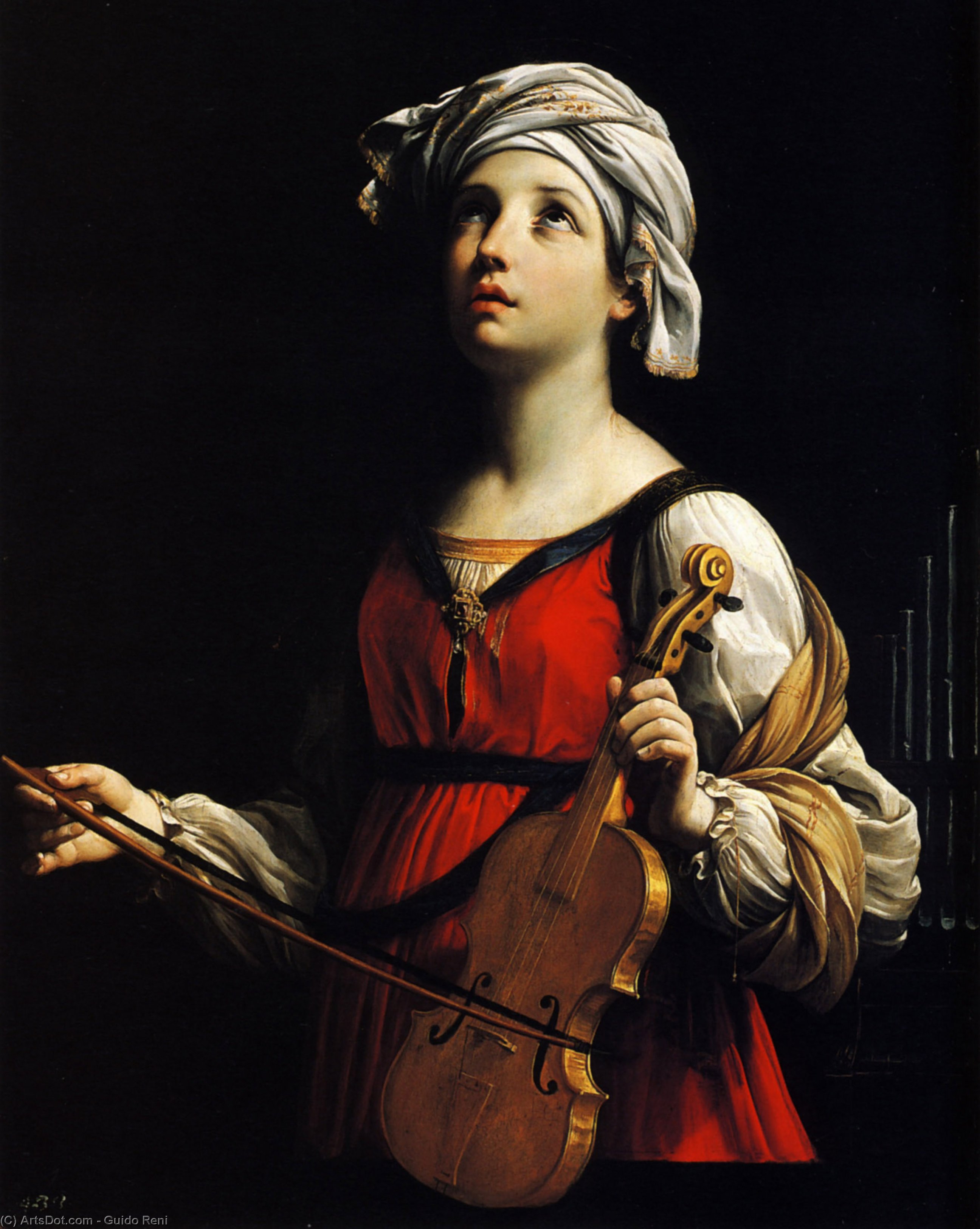 Wikioo.org - The Encyclopedia of Fine Arts - Painting, Artwork by Reni Guido (Le Guide) - St Cecilia