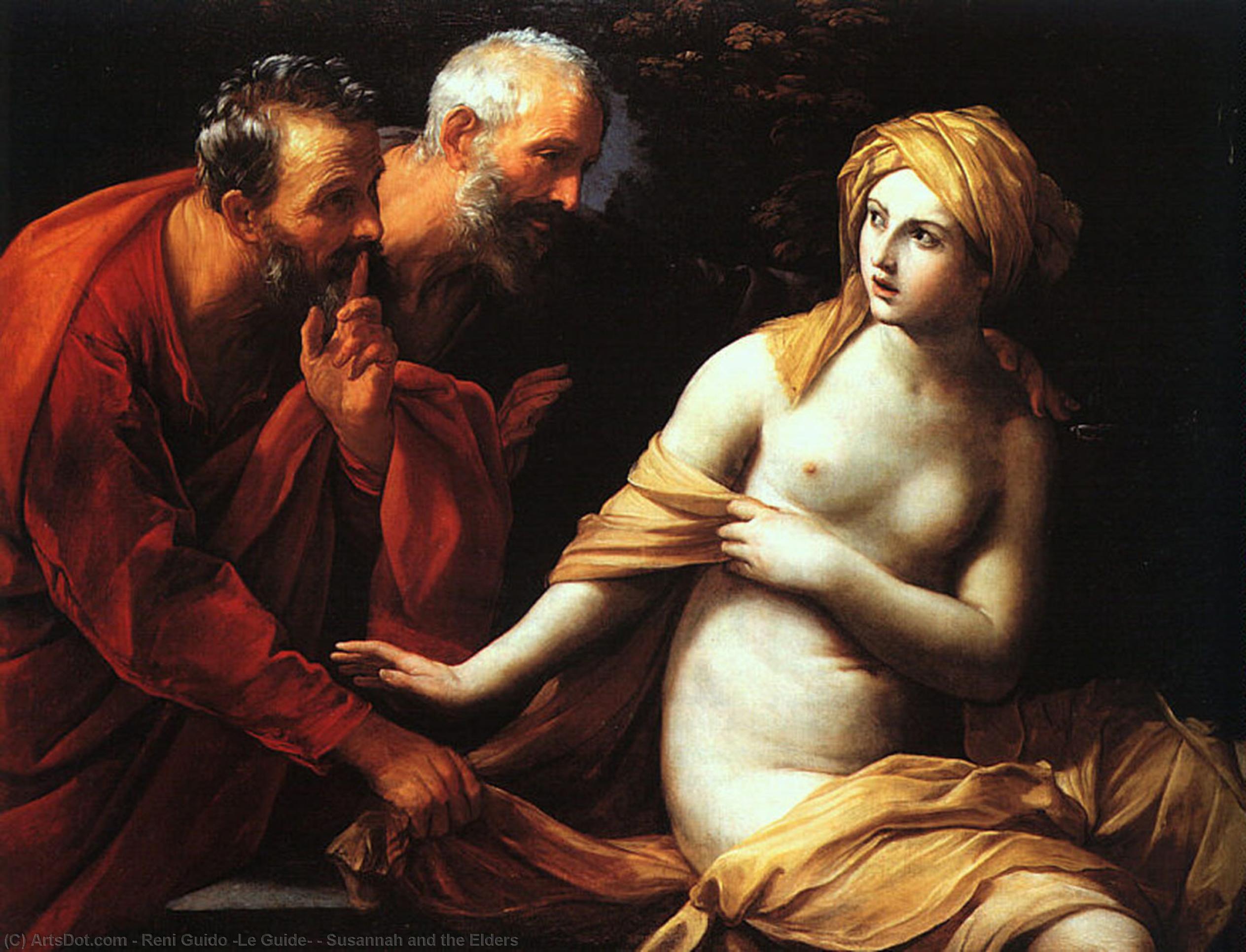 WikiOO.org - Encyclopedia of Fine Arts - Maalaus, taideteos Reni Guido (Le Guide) - Susannah and the Elders