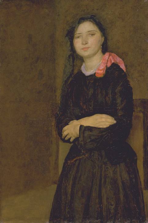 Wikioo.org – La Enciclopedia de las Bellas Artes - Pintura, Obras de arte de Gwen John - Dorelia en un negro vestido