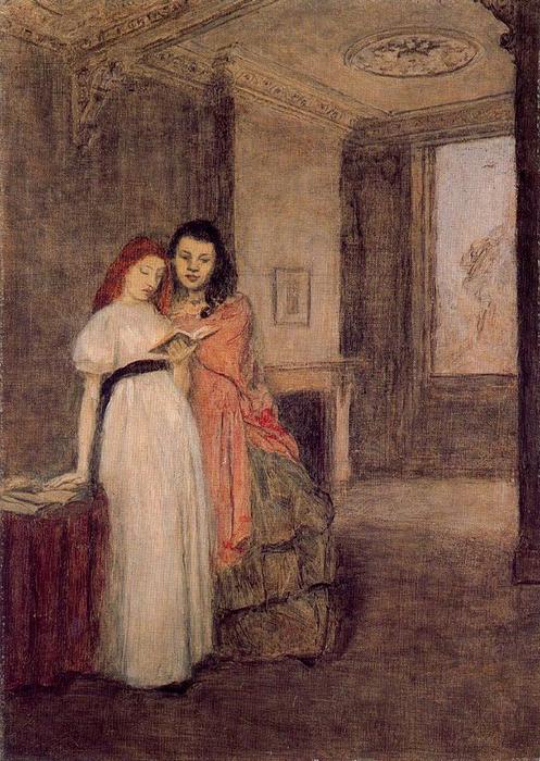Wikioo.org - The Encyclopedia of Fine Arts - Painting, Artwork by Gwen John - Interior with Figures