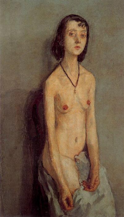 Wikioo.org - The Encyclopedia of Fine Arts - Painting, Artwork by Gwen John - Nude Girl