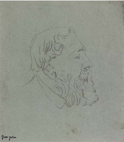 WikiOO.org - Enciclopédia das Belas Artes - Pintura, Arte por Gwen John - Portrait of Auguste Rodin
