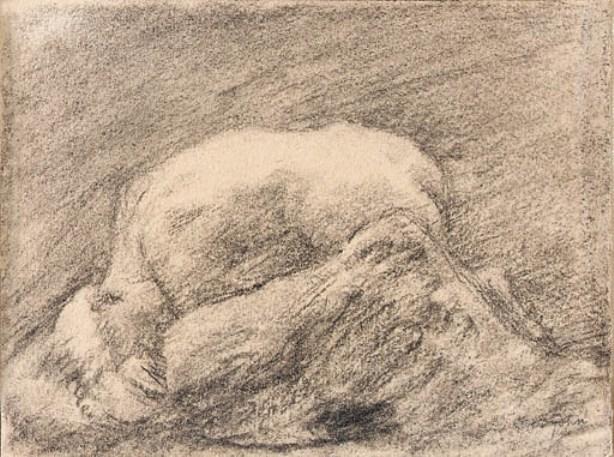 Wikioo.org - The Encyclopedia of Fine Arts - Painting, Artwork by Gwen John - Study of Rodin's Danaid