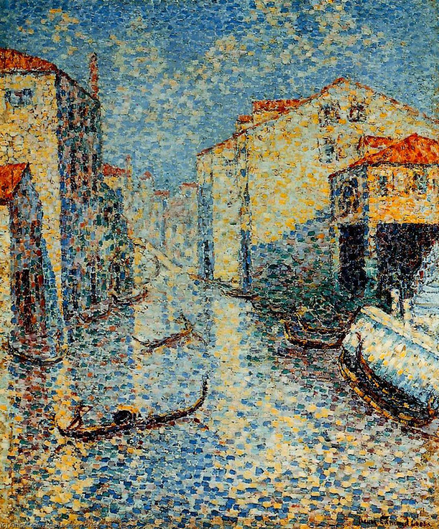 Wikioo.org - The Encyclopedia of Fine Arts - Painting, Artwork by Henri Edmond Cross - A Venetian Canal