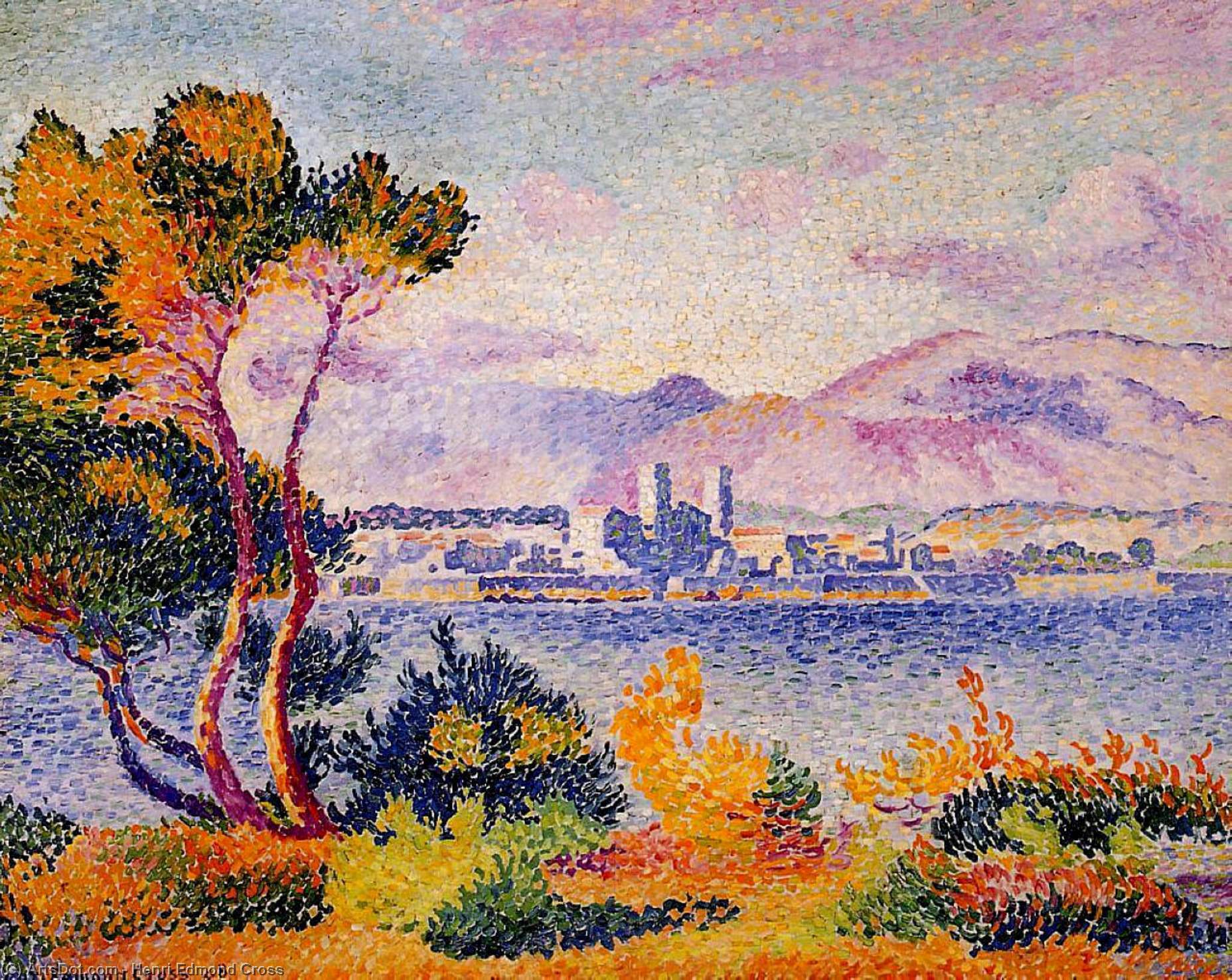 Wikioo.org - The Encyclopedia of Fine Arts - Painting, Artwork by Henri Edmond Cross - Antibes, Afternoon