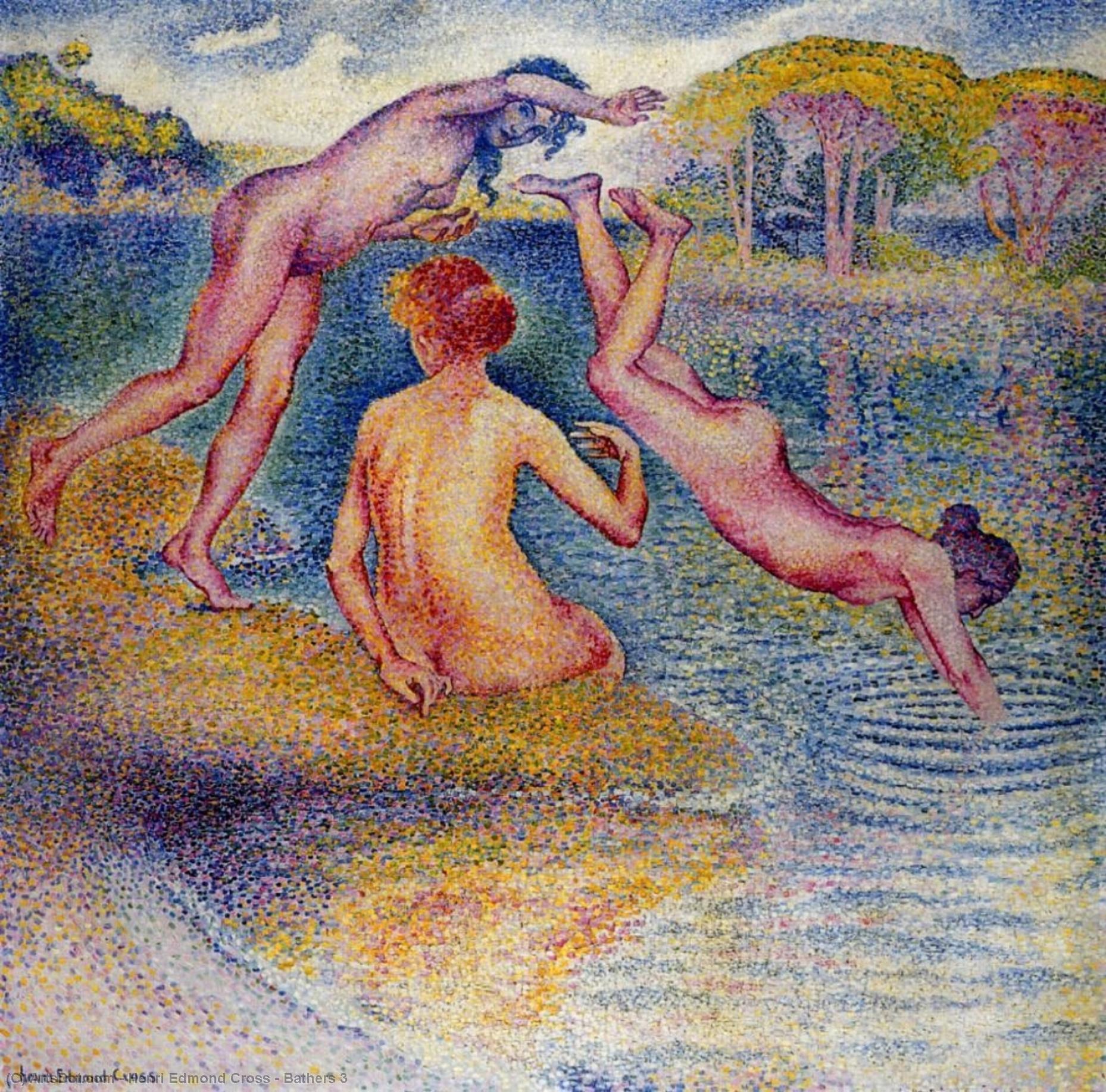 WikiOO.org - Encyclopedia of Fine Arts - Maleri, Artwork Henri Edmond Cross - Bathers 3