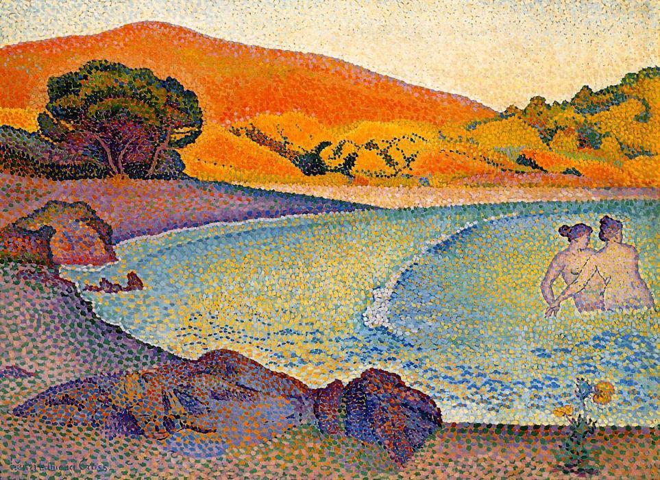 WikiOO.org - 百科事典 - 絵画、アートワーク Henri Edmond Cross - 水浴びをする人