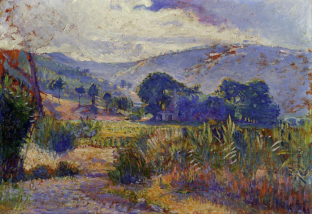 WikiOO.org - Encyclopedia of Fine Arts - Maleri, Artwork Henri Edmond Cross - Cabasson Landscape (study)
