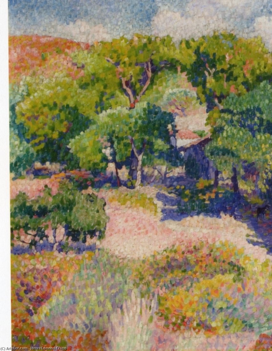 Wikioo.org - The Encyclopedia of Fine Arts - Painting, Artwork by Henri Edmond Cross - Cypresses