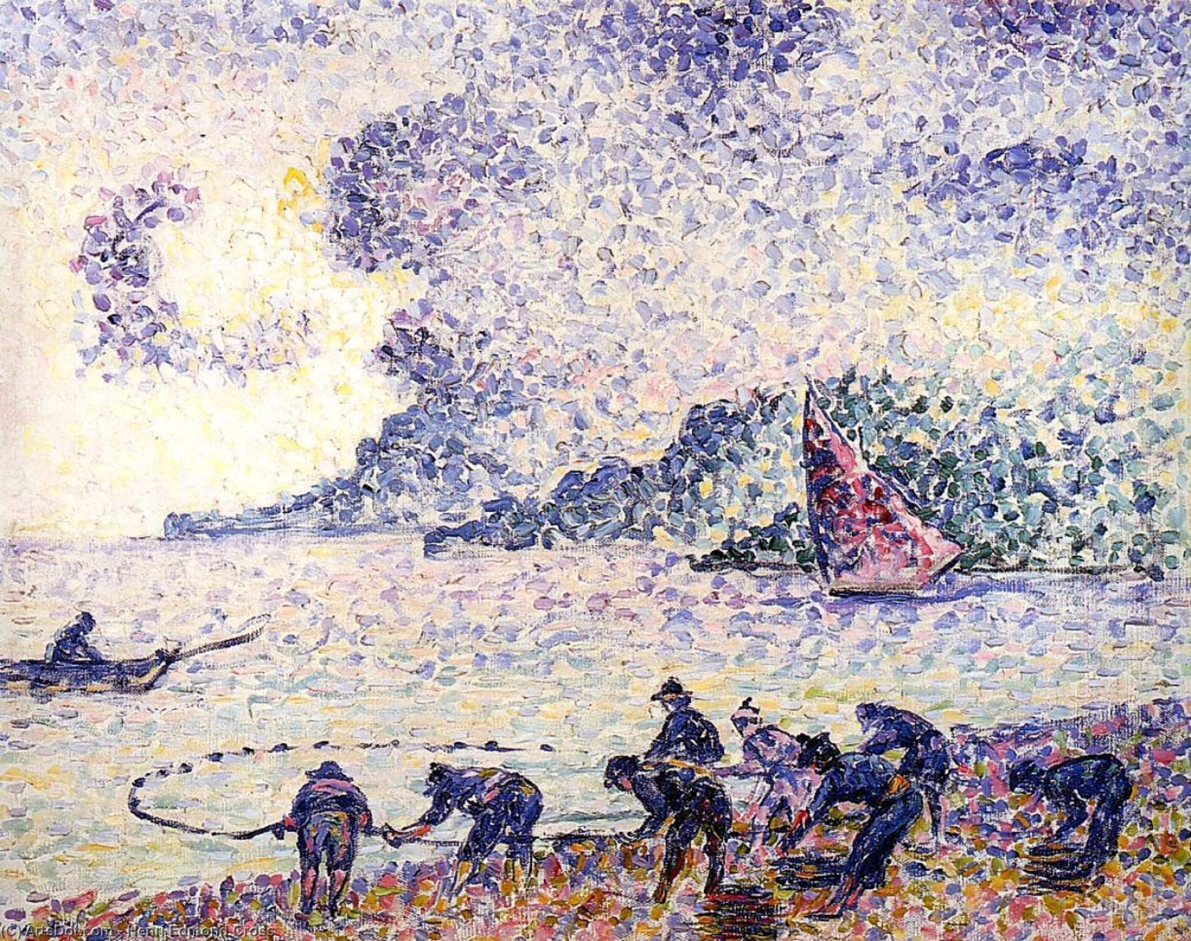 WikiOO.org - Encyclopedia of Fine Arts - Maleri, Artwork Henri Edmond Cross - Fisherman