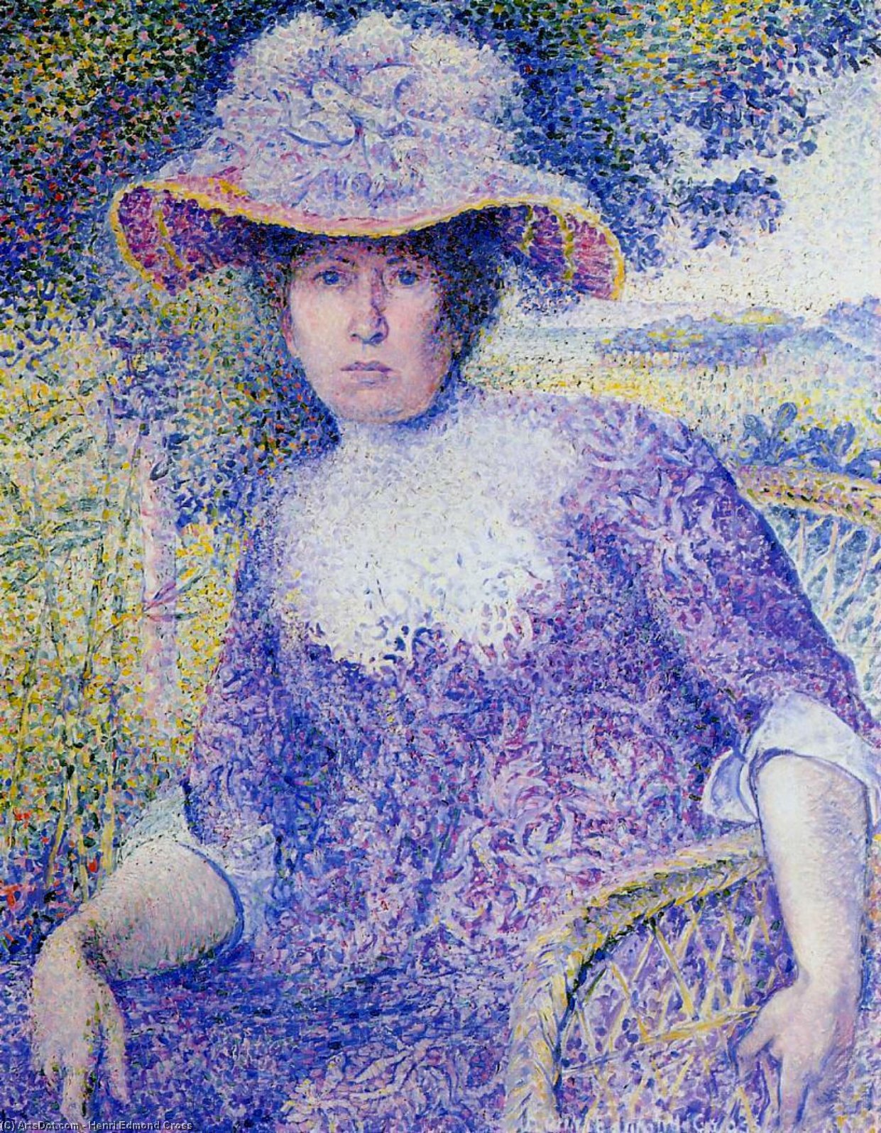 Wikioo.org - Bách khoa toàn thư về mỹ thuật - Vẽ tranh, Tác phẩm nghệ thuật Henri Edmond Cross - Portrait of Madame Cross