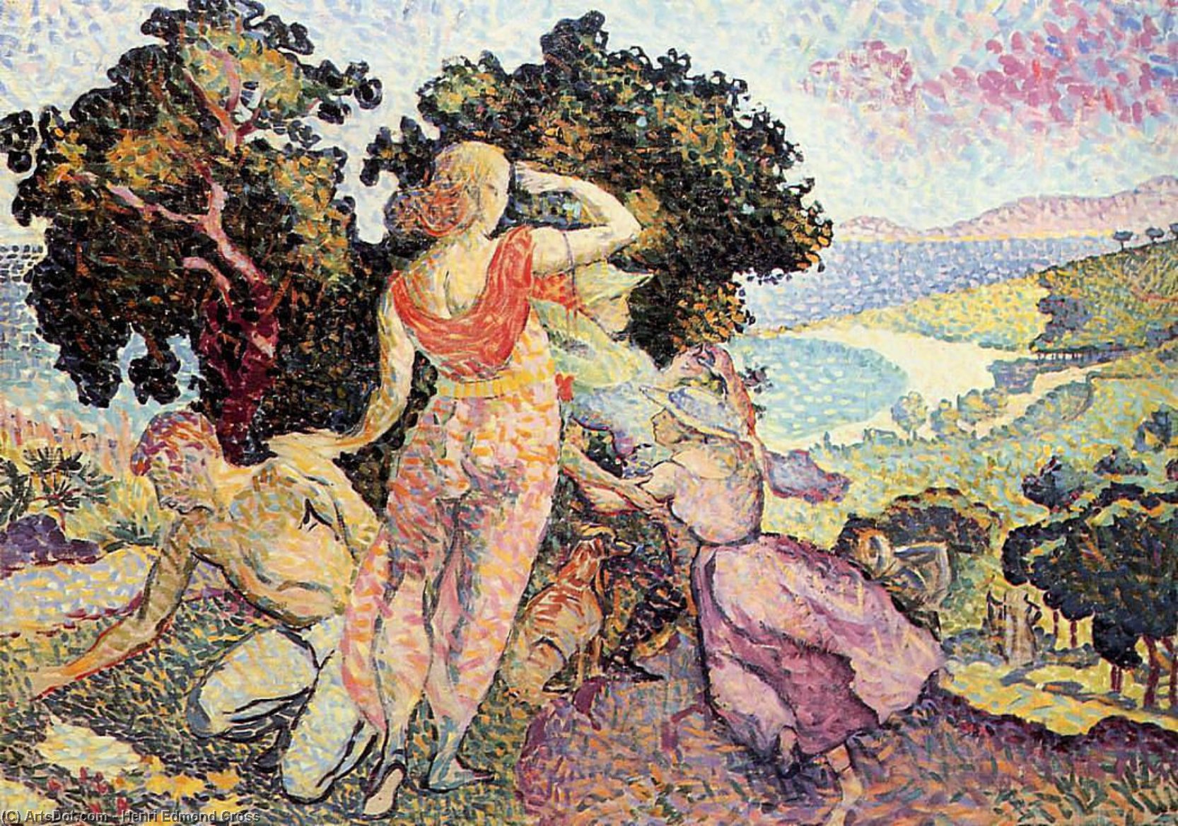 WikiOO.org - Encyclopedia of Fine Arts - Maleri, Artwork Henri Edmond Cross - Study for 'Excuirsion'