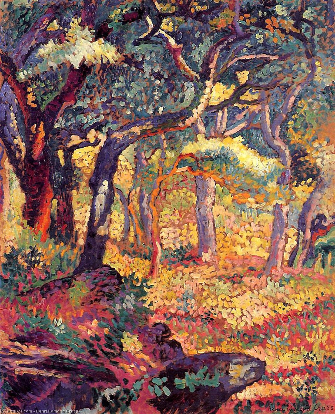 Wikioo.org - The Encyclopedia of Fine Arts - Painting, Artwork by Henri Edmond Cross - Study for 'The Clearing''