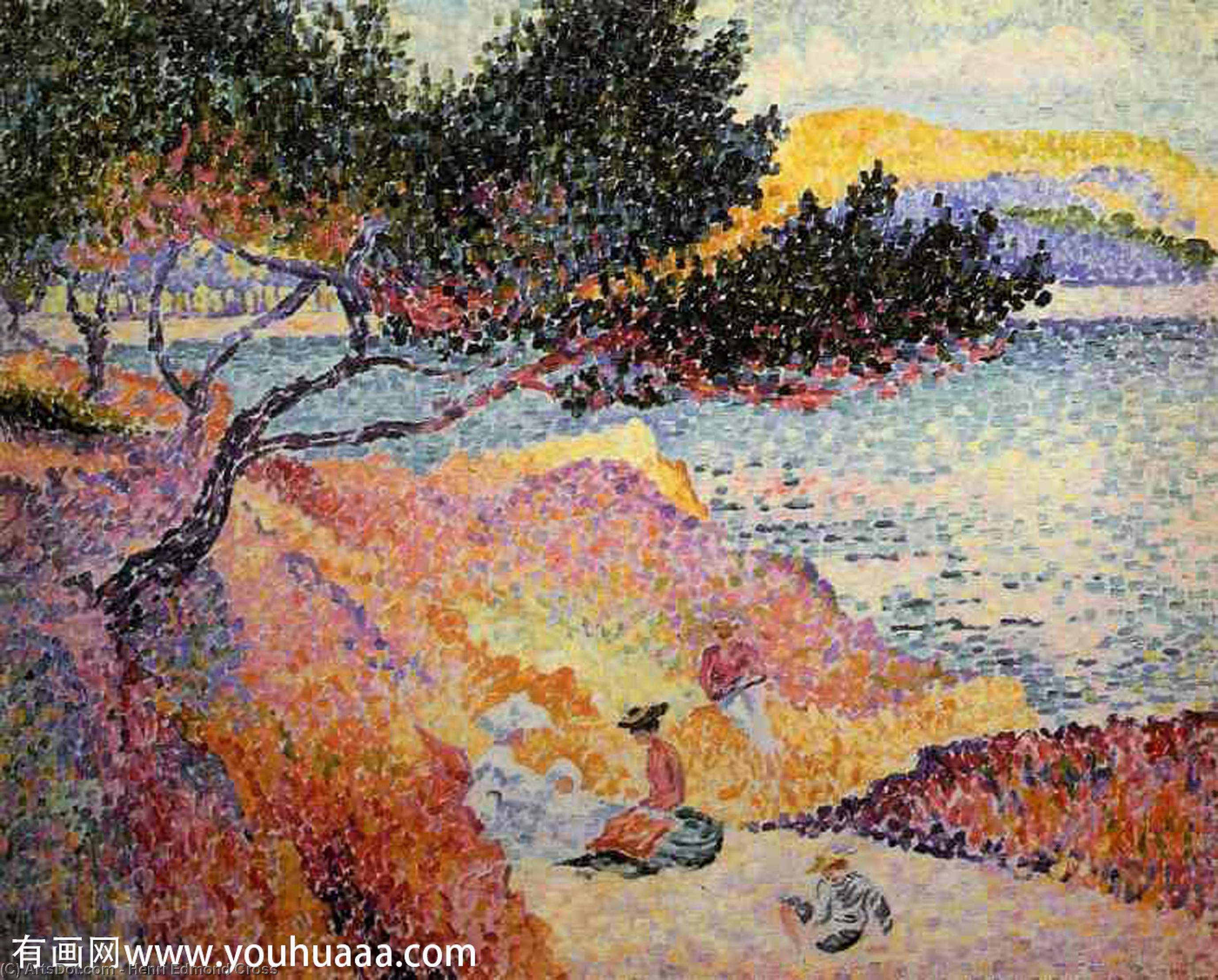 WikiOO.org - Encyclopedia of Fine Arts - Lukisan, Artwork Henri Edmond Cross - The Bay at Cavaliere