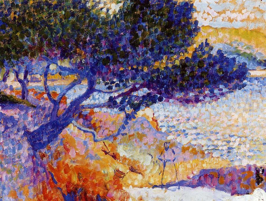Wikioo.org - The Encyclopedia of Fine Arts - Painting, Artwork by Henri Edmond Cross - The Bay of Cavaliere (study)