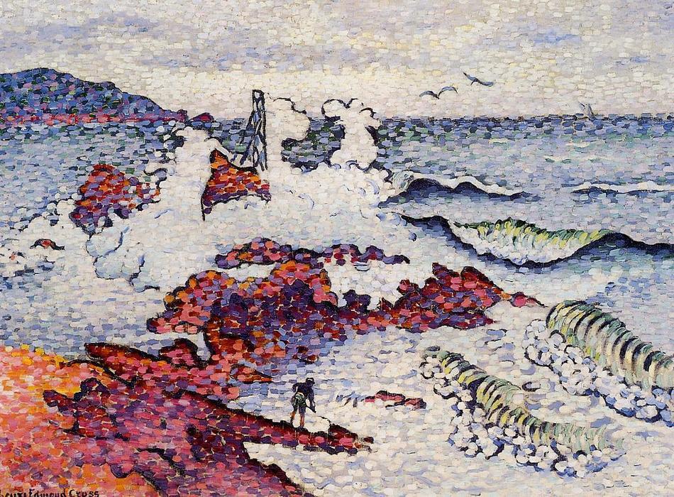 Wikioo.org - The Encyclopedia of Fine Arts - Painting, Artwork by Henri Edmond Cross - The Mediterranean, East Wind