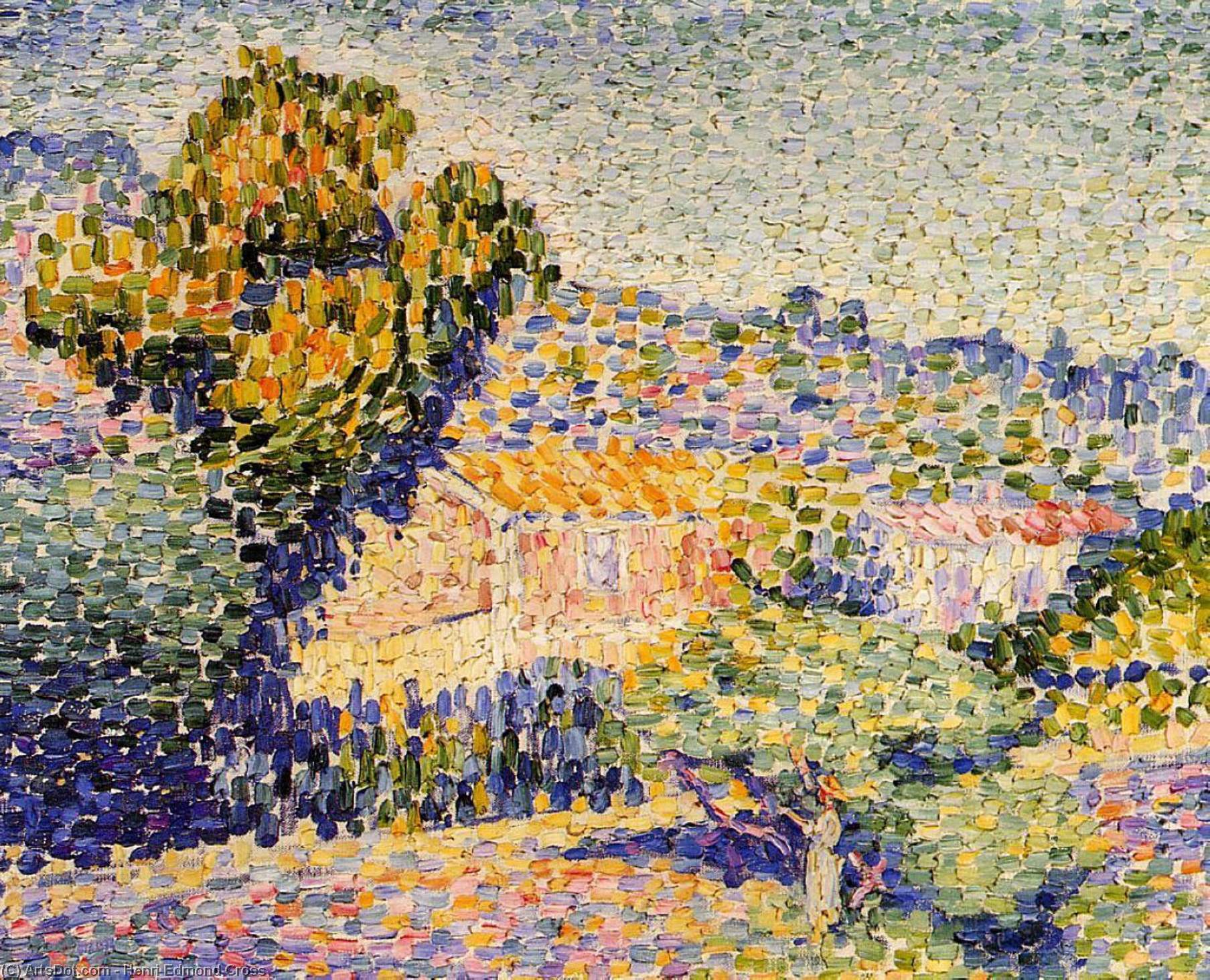 Wikioo.org - The Encyclopedia of Fine Arts - Painting, Artwork by Henri Edmond Cross - The Pink House