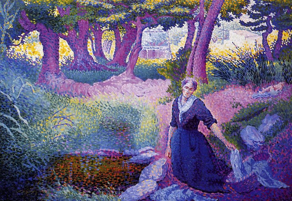 Wikioo.org - Encyklopedia Sztuk Pięknych - Malarstwo, Grafika Henri Edmond Cross - The Washerwoman