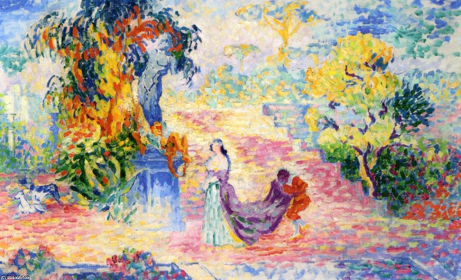 Wikioo.org - The Encyclopedia of Fine Arts - Painting, Artwork by Henri Edmond Cross - Woman in a Park