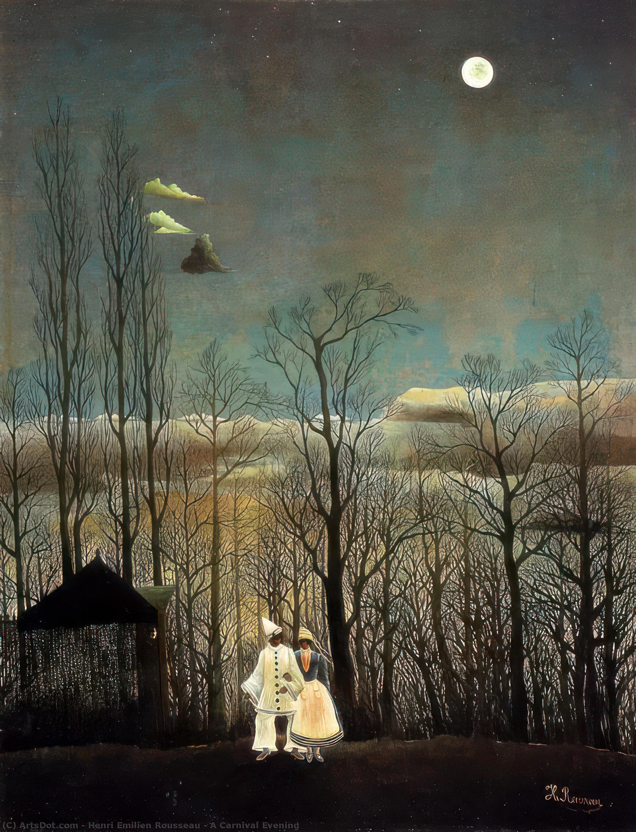 Wikioo.org - The Encyclopedia of Fine Arts - Painting, Artwork by Henri Emilien Rousseau - A Carnival Evening