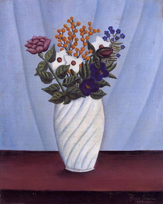 Wikioo.org - The Encyclopedia of Fine Arts - Painting, Artwork by Henri Julien Félix Rousseau (Le Douanier) - Bouquet of Flowers