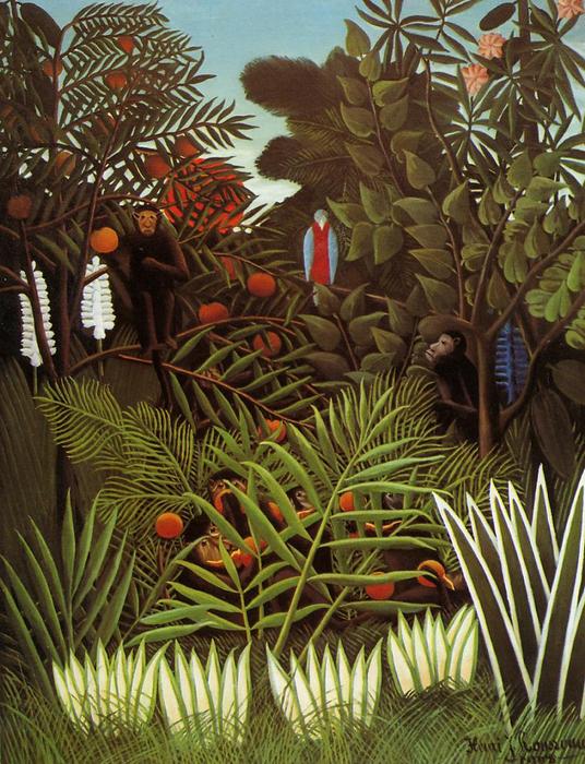 Wikioo.org - สารานุกรมวิจิตรศิลป์ - จิตรกรรม Henri Julien Félix Rousseau (Le Douanier) - Exotic Landscape 1