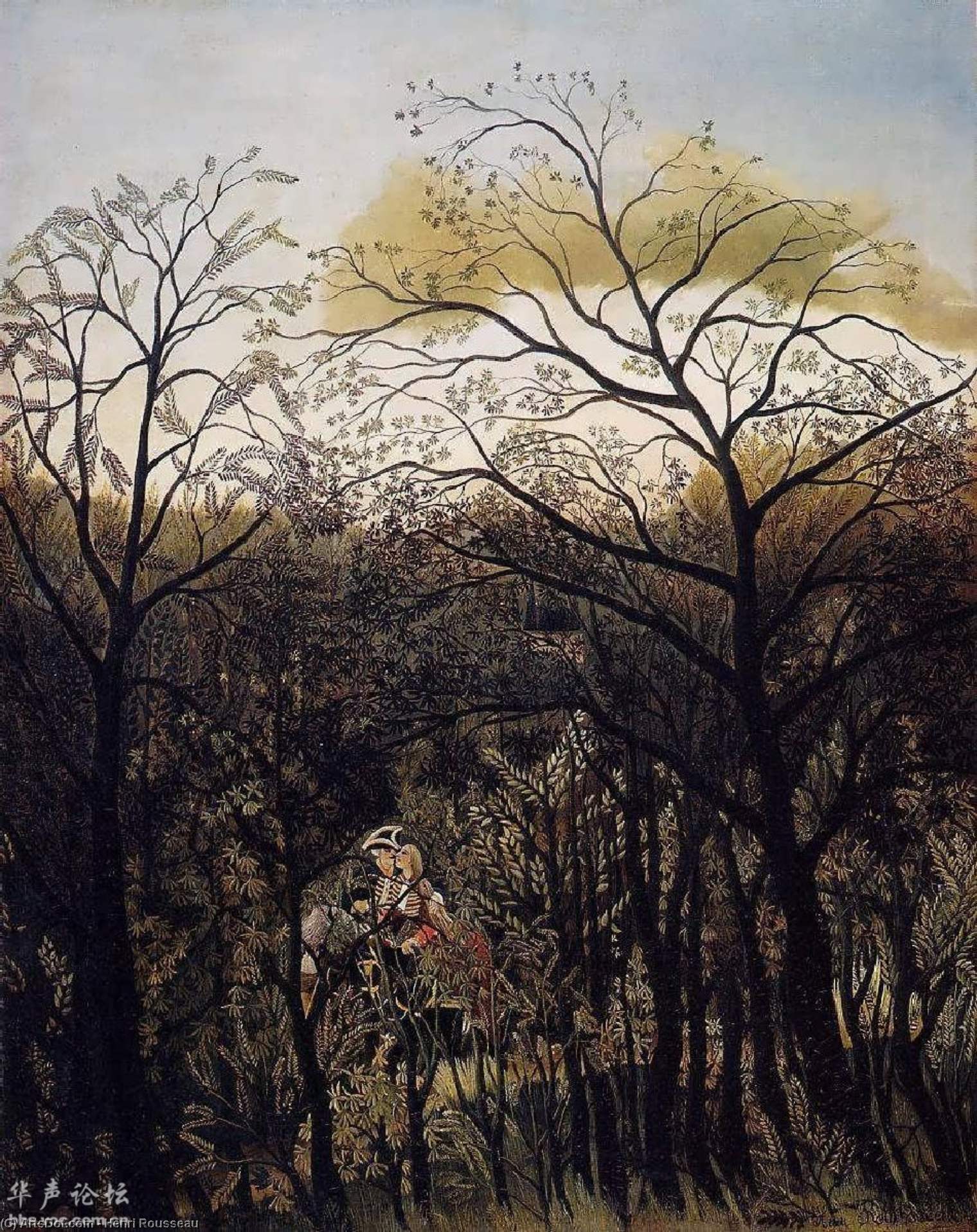 WikiOO.org - دایره المعارف هنرهای زیبا - نقاشی، آثار هنری Henri Julien Félix Rousseau (Le Douanier) - Forest Rendezvous