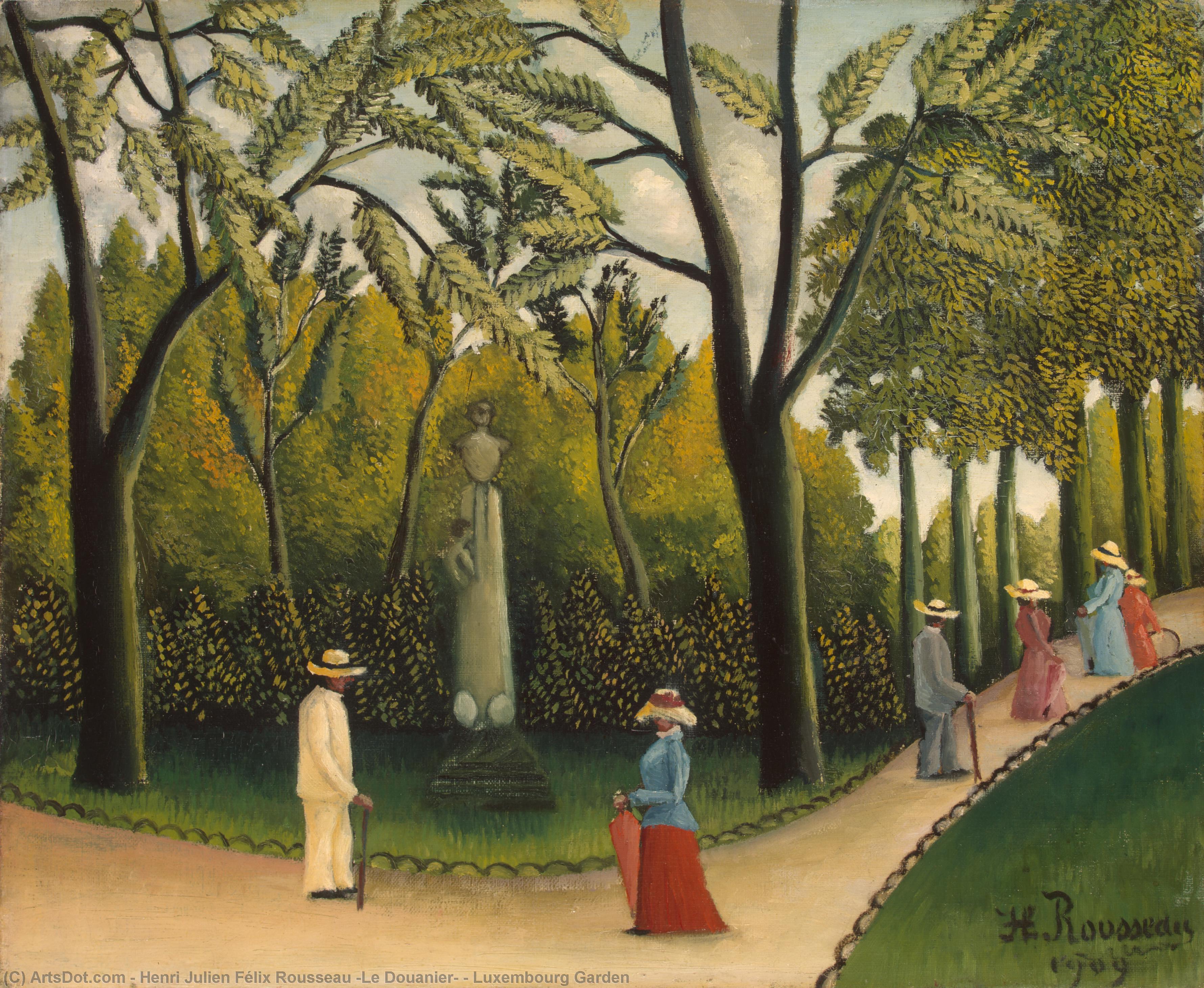 WikiOO.org – 美術百科全書 - 繪畫，作品 Henri Julien Félix Rousseau (Le Douanier) - 卢森堡花园