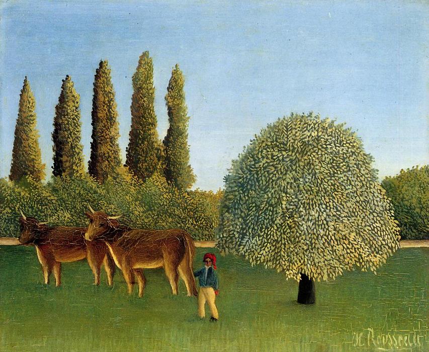 Wikioo.org - The Encyclopedia of Fine Arts - Painting, Artwork by Henri Julien Félix Rousseau (Le Douanier) - Meadowland