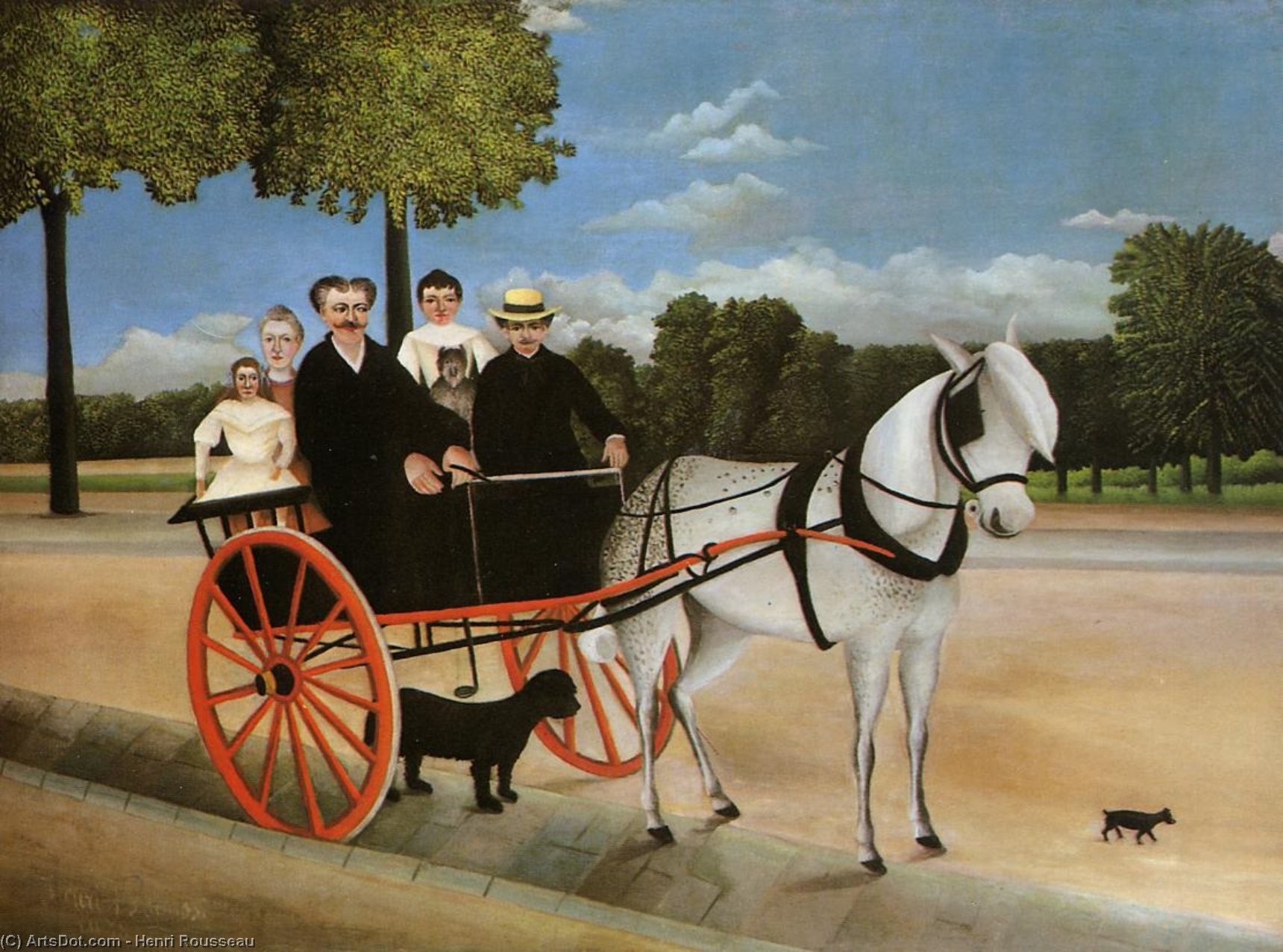 WikiOO.org - Encyclopedia of Fine Arts - Festés, Grafika Henri Julien Félix Rousseau (Le Douanier) - Old Junior's Cart