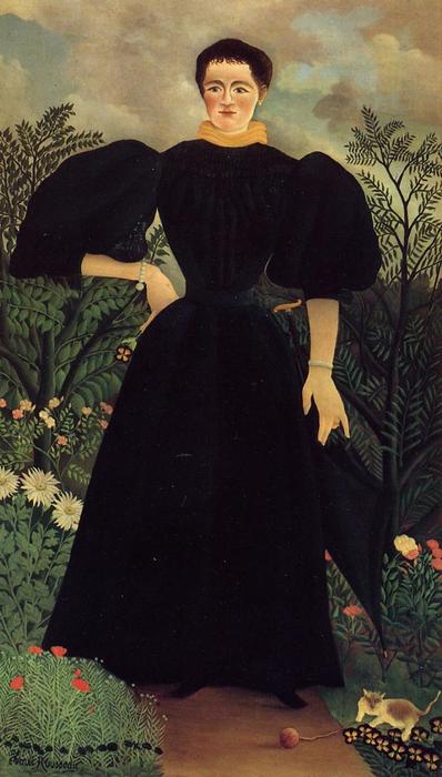 Wikioo.org - The Encyclopedia of Fine Arts - Painting, Artwork by Henri Julien Félix Rousseau (Le Douanier) - Portrait of a Woman 3