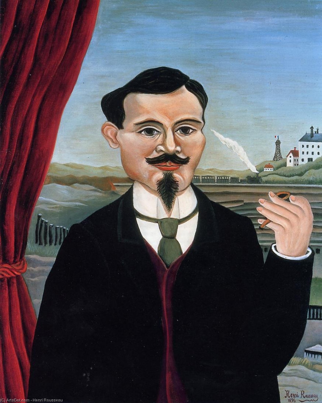 Wikioo.org - Encyklopedia Sztuk Pięknych - Malarstwo, Grafika Henri Julien Félix Rousseau (Le Douanier) - Portrait of Leon-Paul Fargue