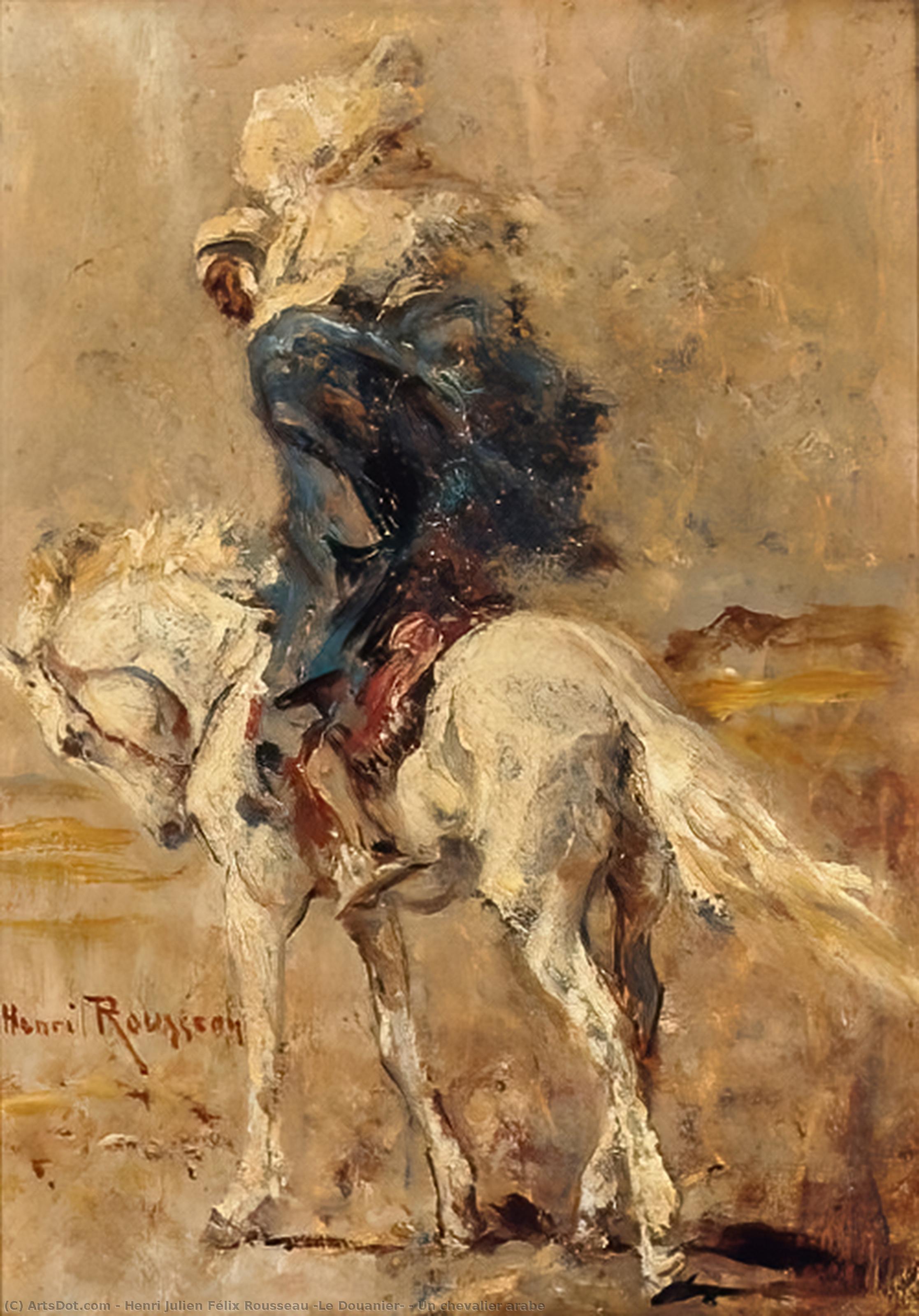 Wikioo.org - The Encyclopedia of Fine Arts - Painting, Artwork by Henri Julien Félix Rousseau (Le Douanier) - Un chevalier arabe